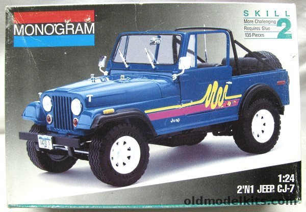 Monogram 1/24 Jeep CJ-7 - 2 In 1, 2966 plastic model kit